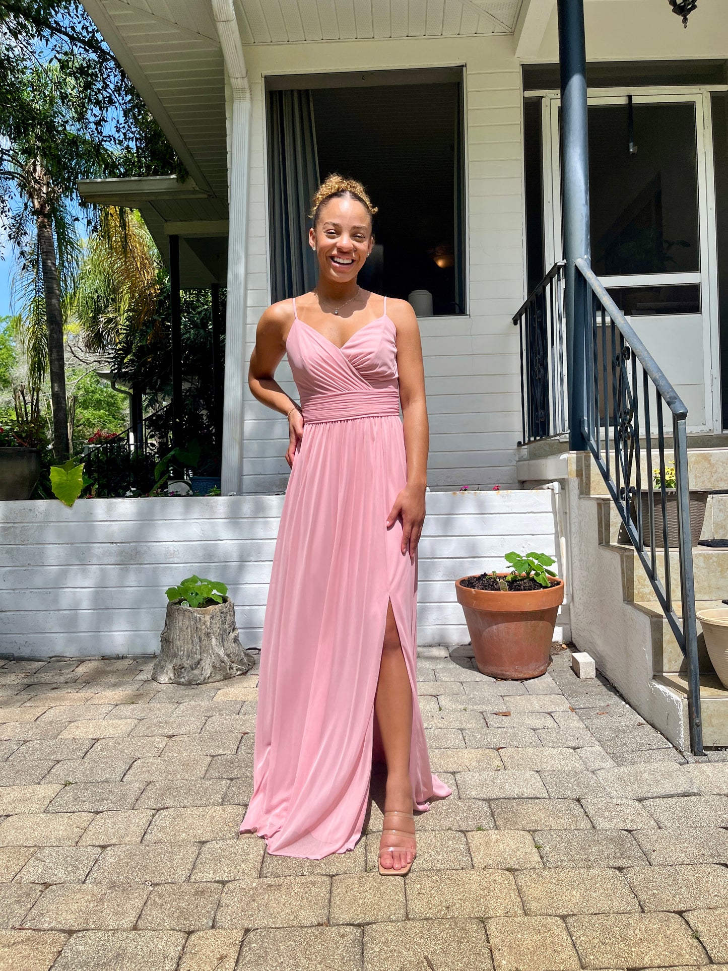 Ruched Waist Spaghetti Strap Dress