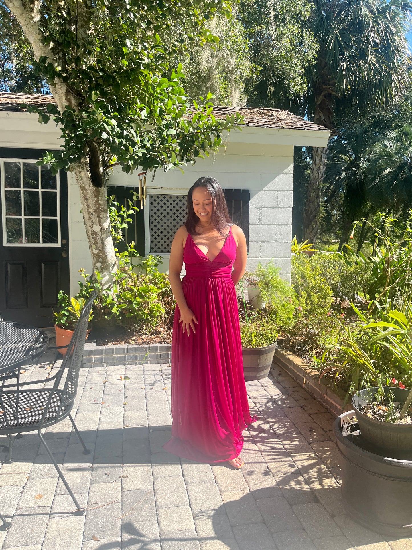 Flowy V-Neck Spaghetti Strap Dress