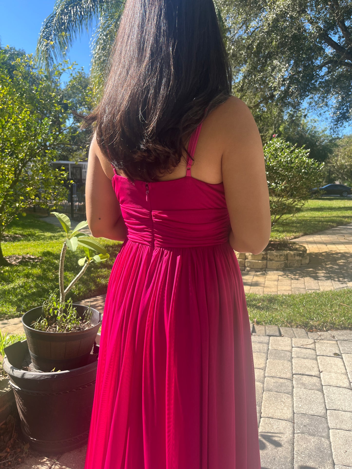 Flowy V-Neck Spaghetti Strap Dress