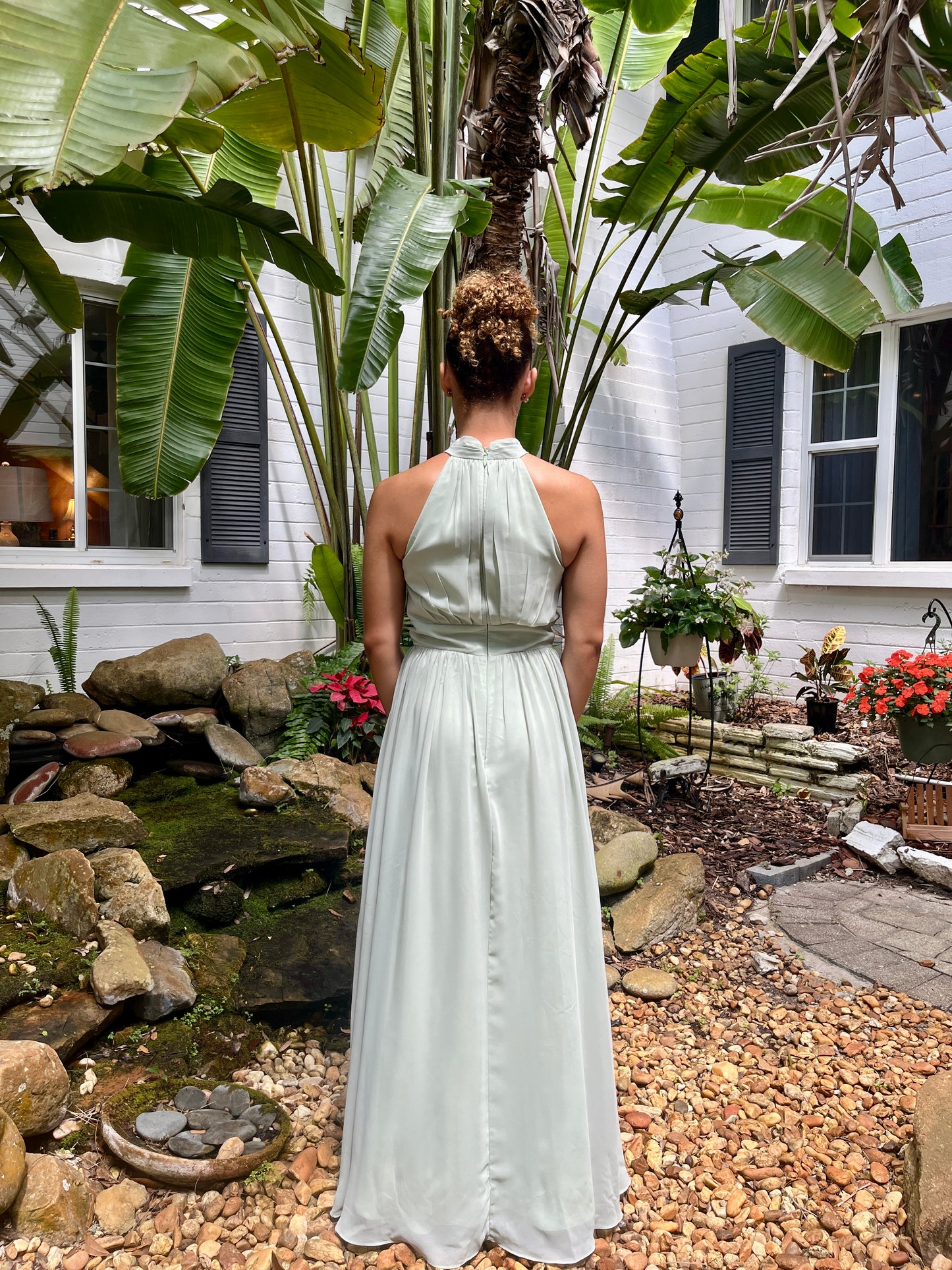 Pleated Bodice A-Line Dress