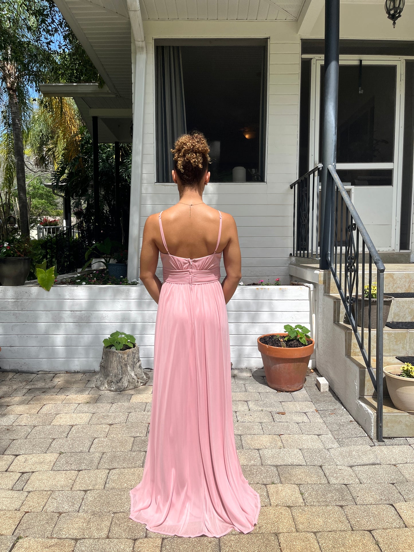 Ruched Waist Spaghetti Strap Dress