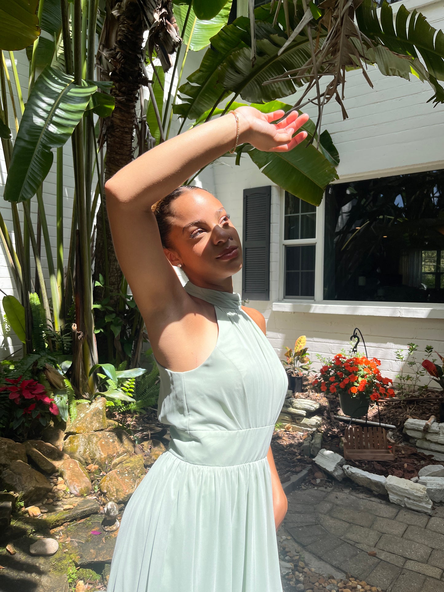 Pleated Bodice A-Line Dress