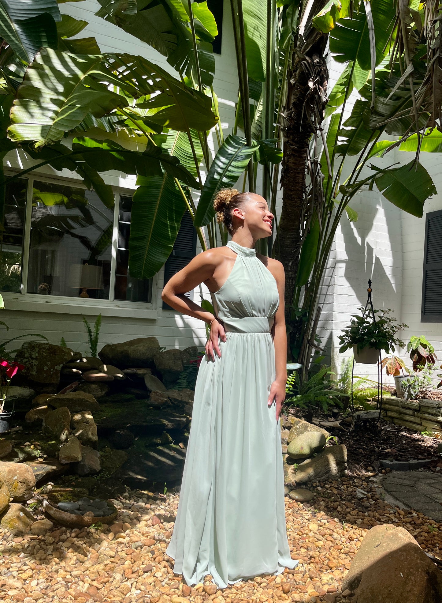 Pleated Bodice A-Line Dress
