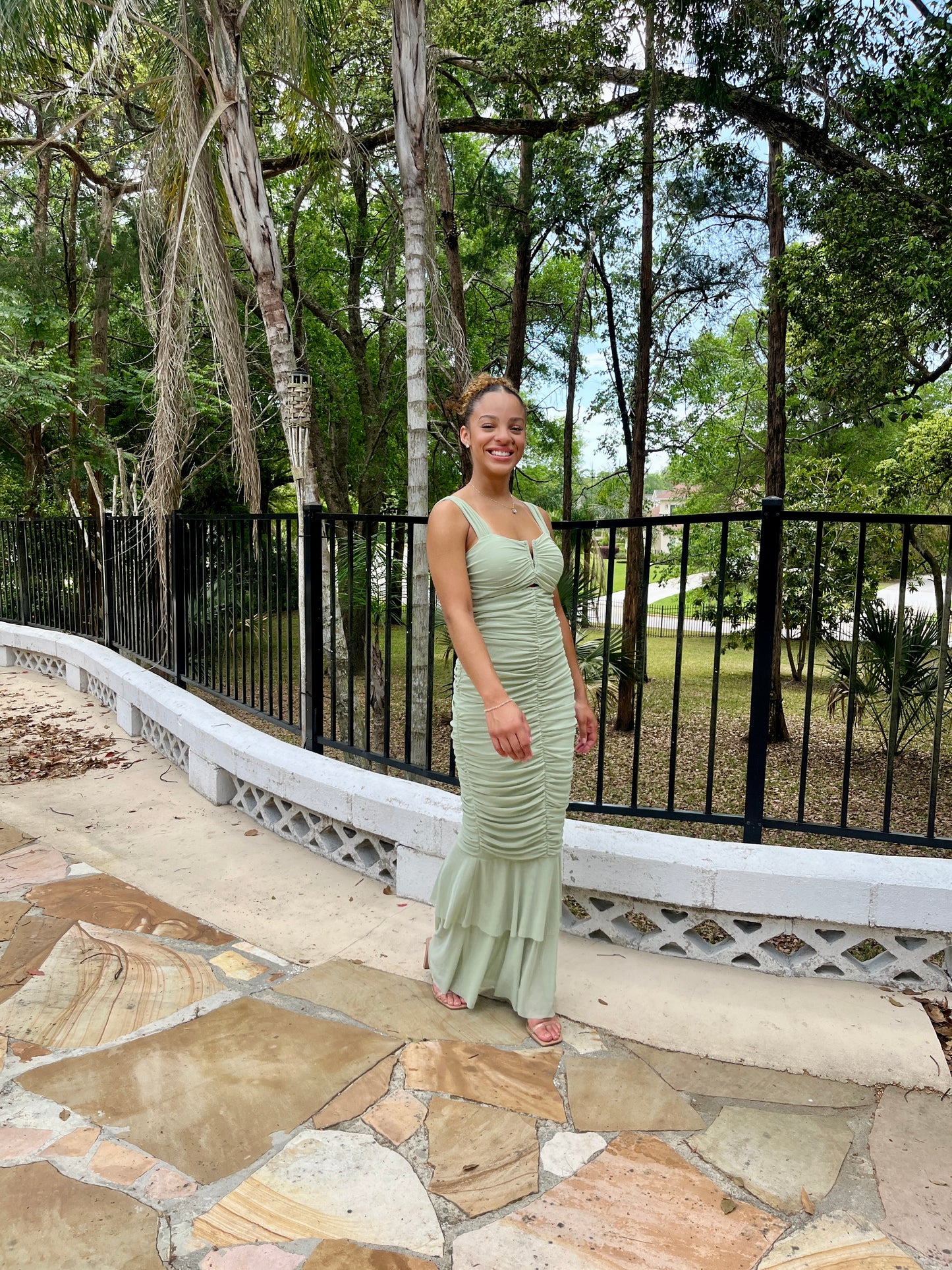 Rushed Fishtail Dress