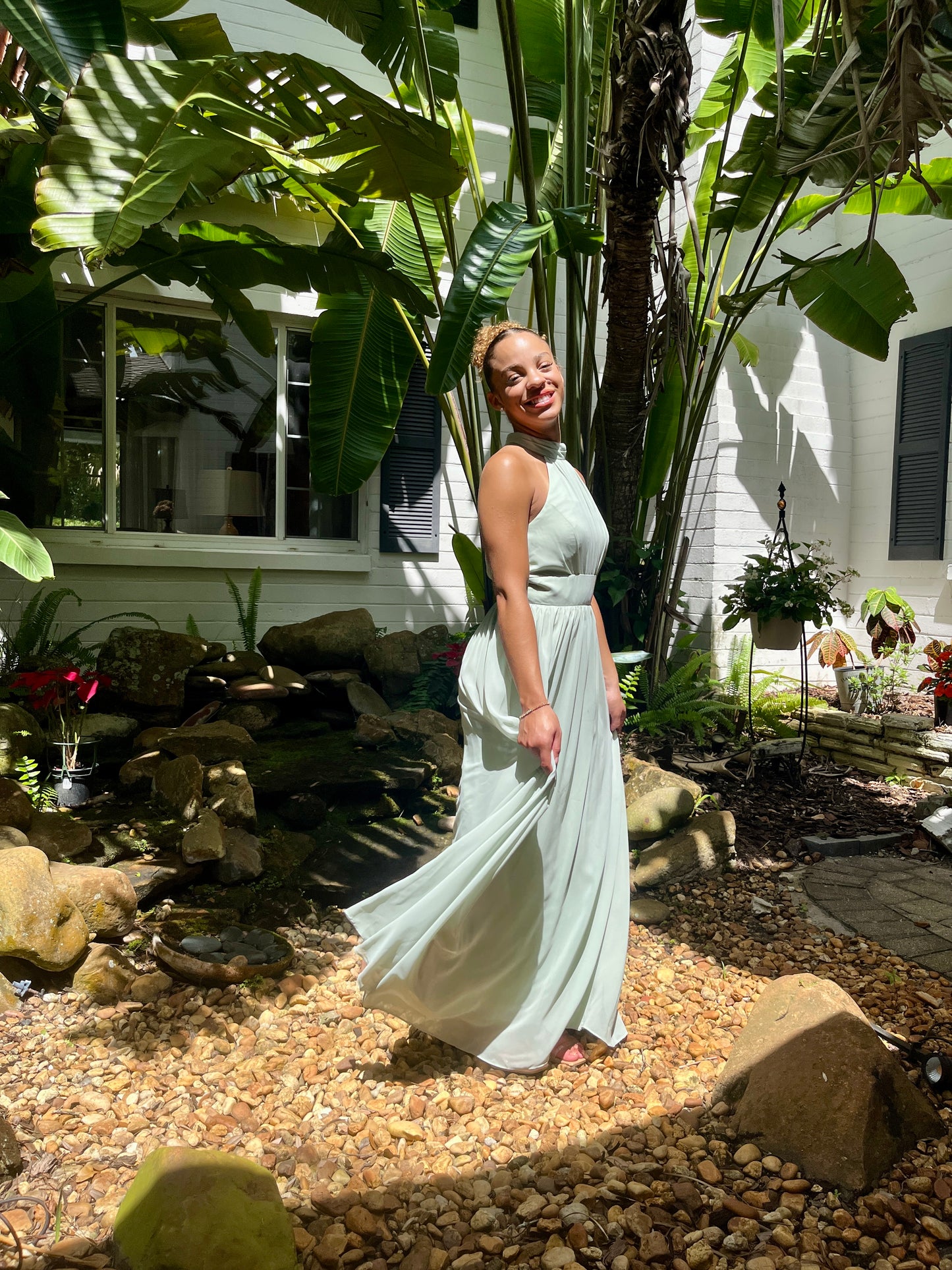 Pleated Bodice A-Line Dress