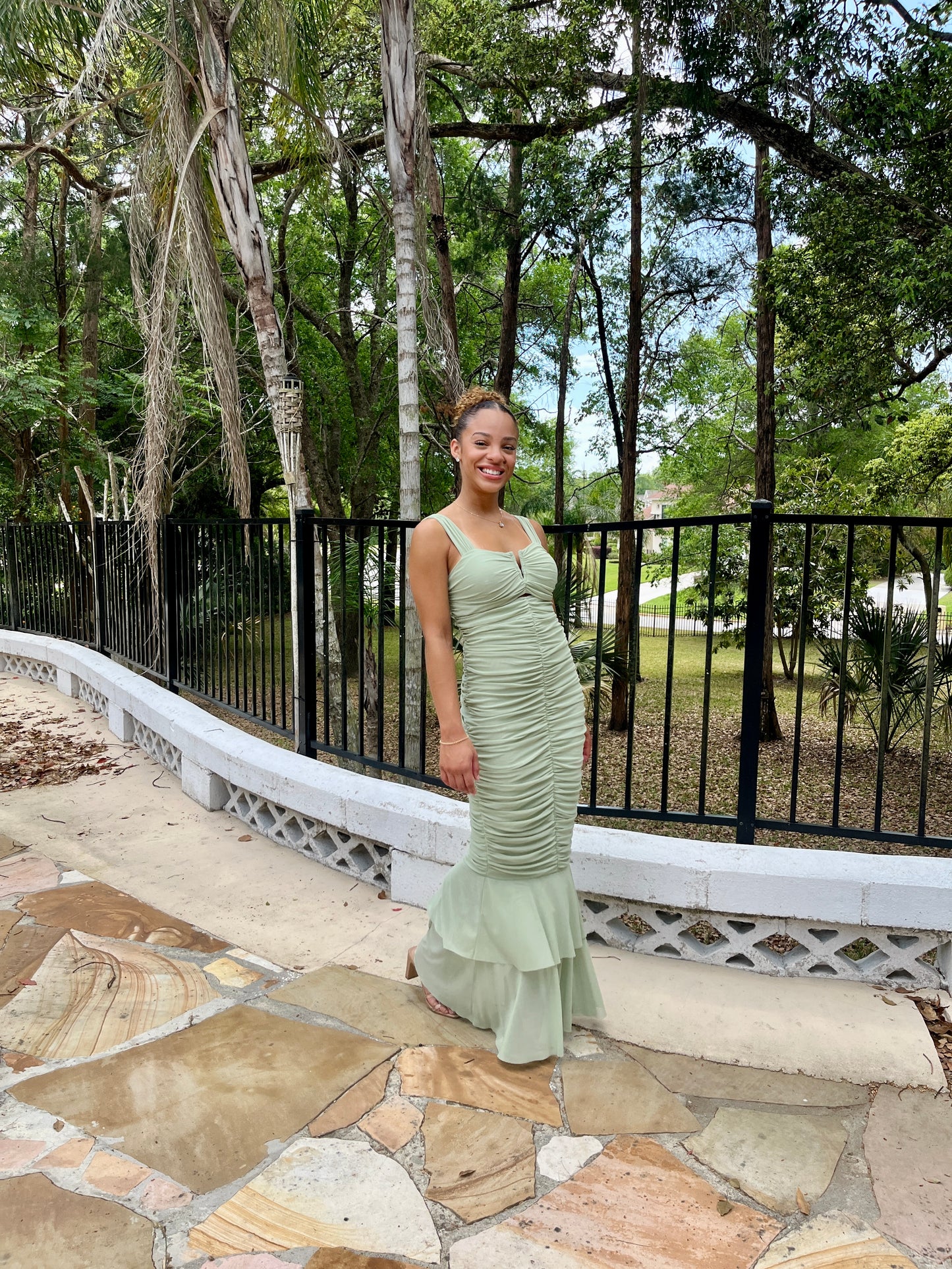 Rushed Fishtail Dress