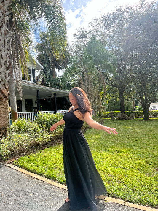 Modified Halter Banded Waist Dress