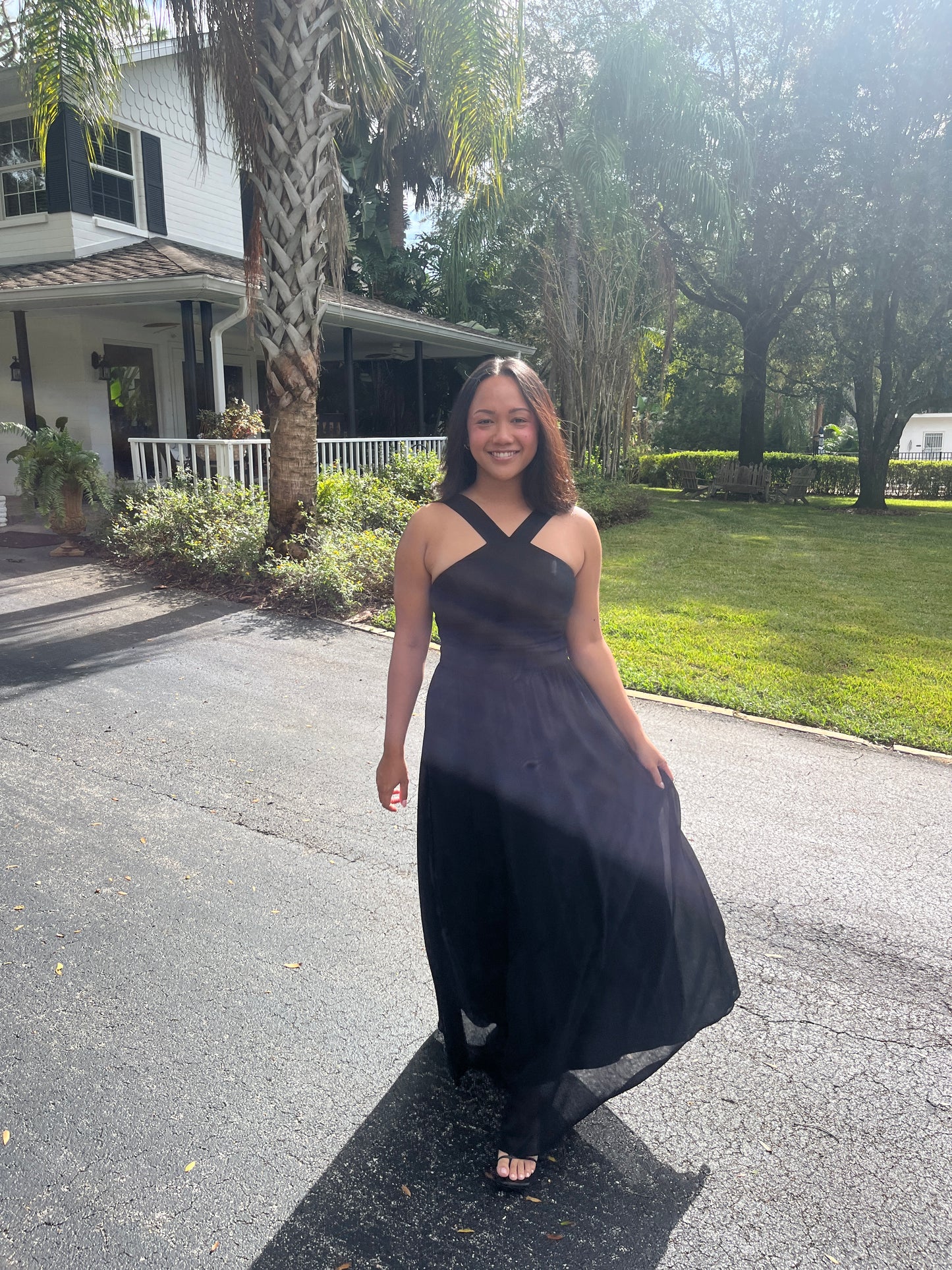 Modified Halter Banded Waist Dress