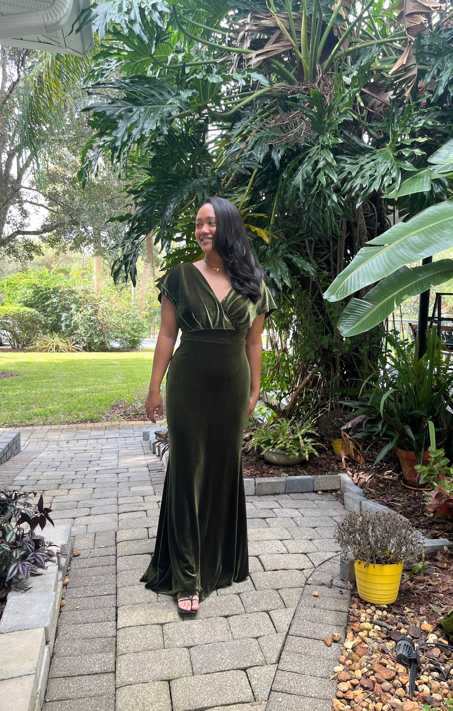 Velvet Ruched Off The Shoulder Dress