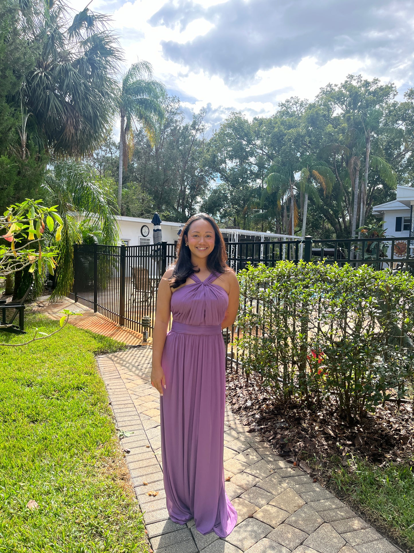 Cinched Bodice Halter Neckline Dress