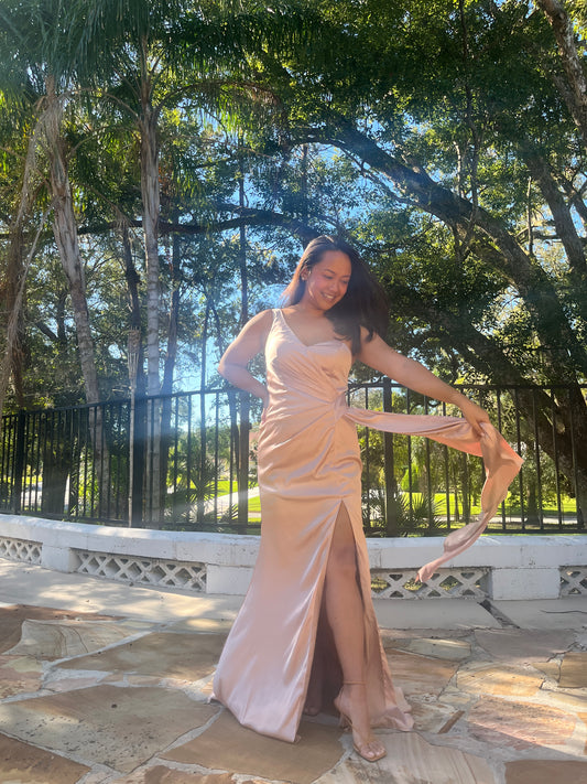 One Shoulder Column Dress