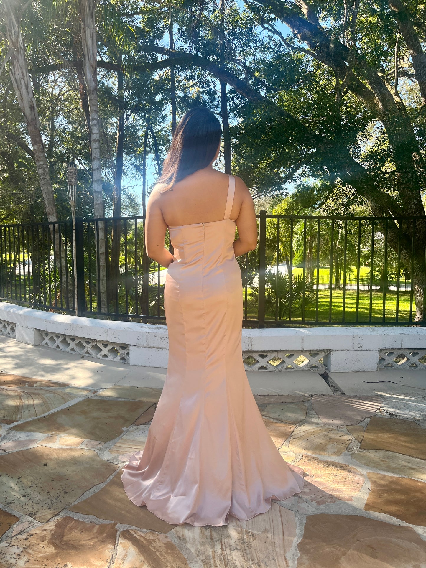 One Shoulder Column Dress