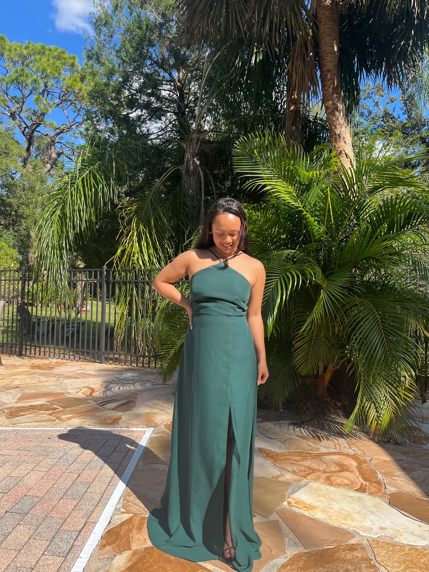 Modified Halter Flowy Dress