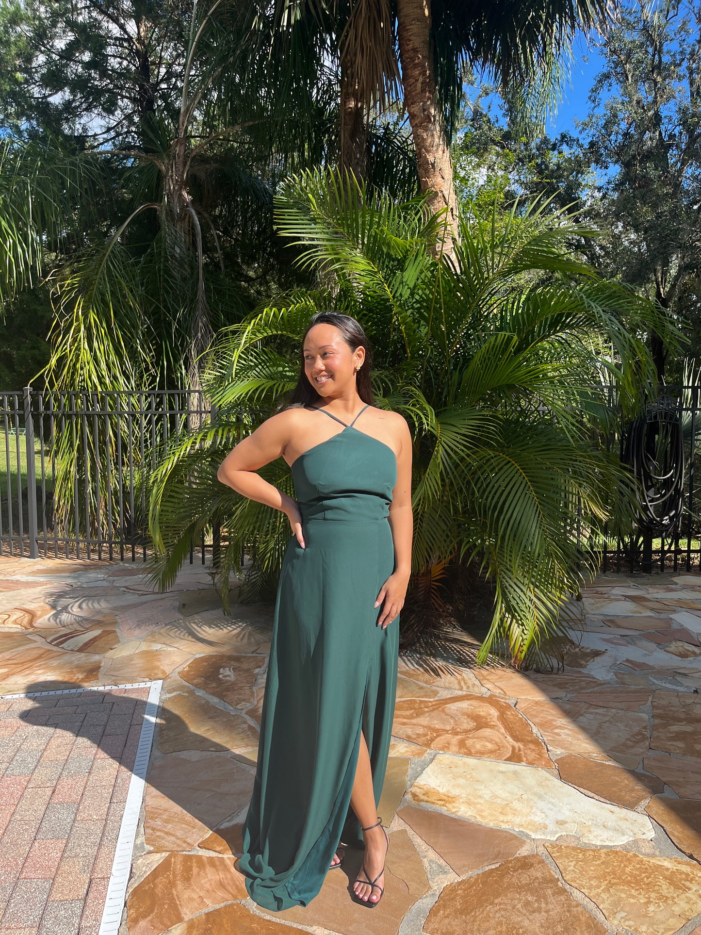 Modified Halter Flowy Dress