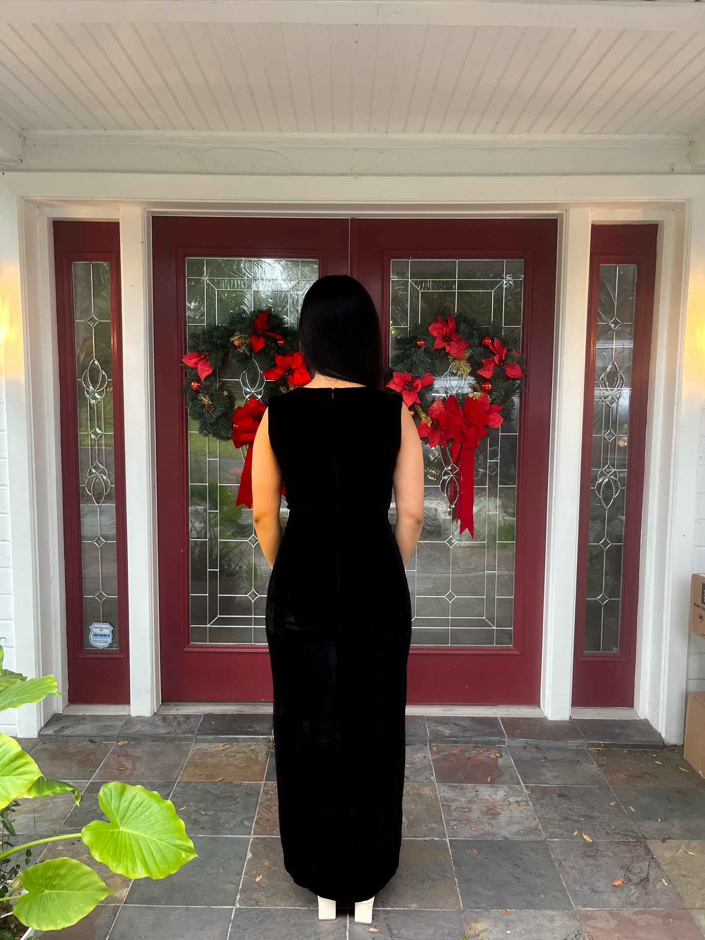 Embellished Velvet Dress